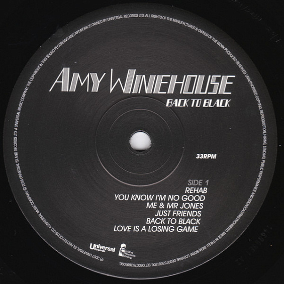 Winehouse, Amy Back To Black/ Vinyl, 12" [2LP/180 Gram/Half Speed Mastering At Abbey Road
