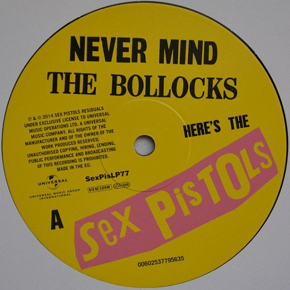 Sex Pistols Never Mind The Bollocks Here S The Sex Pistols Vinyl 12 [lp 180 Gram Printed