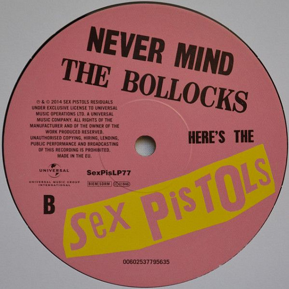 Sex Pistols Never Mind The Bollocks Heres The Sex Pistols Vinyl 12 Lp180 Gramprinted 