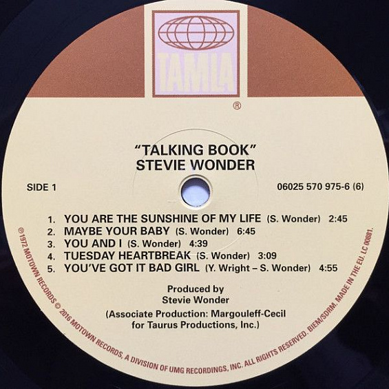 Wonder, Stevie Talking Book/ Vinyl, 12" [LP/180 Gram/Gatefold/Printed in Braille on the Album